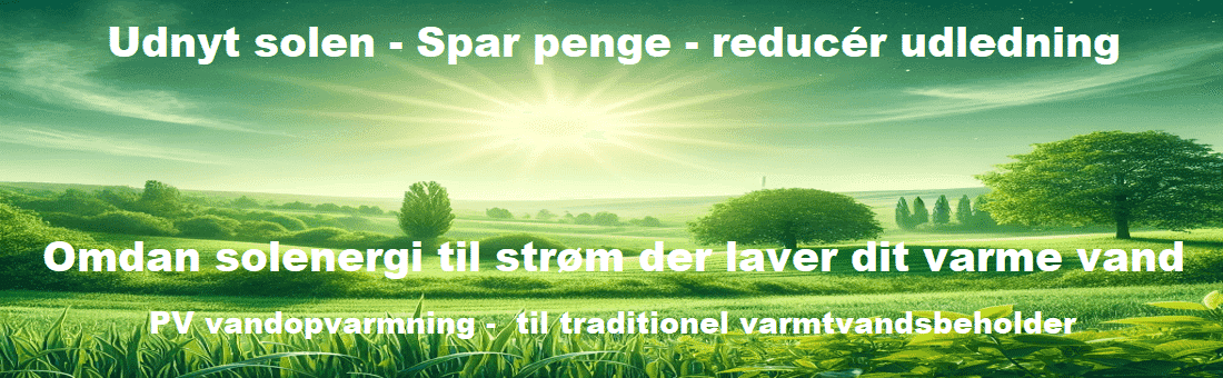 Opvarm dit brugsvand med strøm fra solen